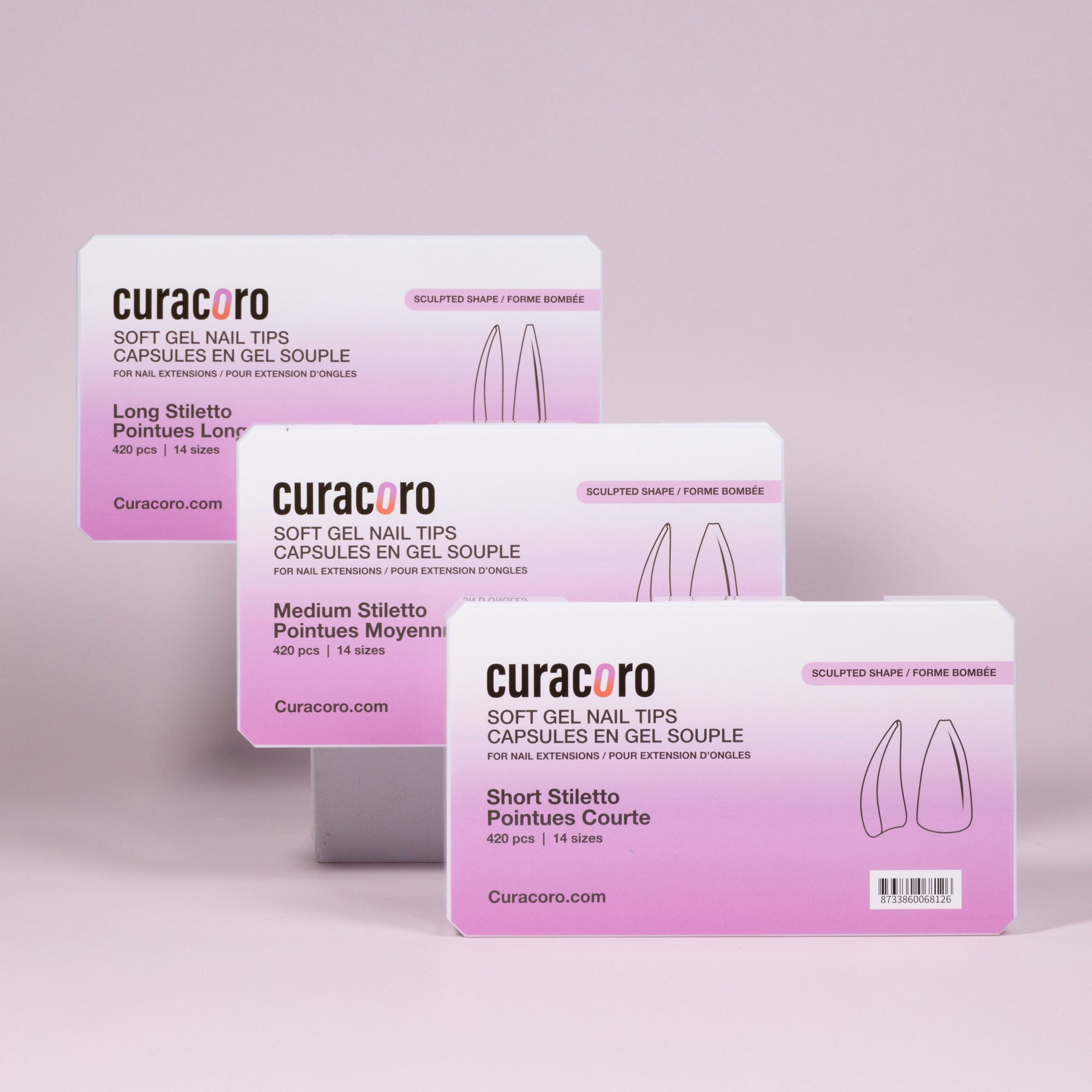 Puntas de gel suaves esculpidas de Curacoro - Stiletto