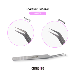 StarDust 40° Lash Tweezer – Boot-Curved Hybrid for Promades | Curacoro