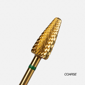 Nail Drill Bit - Wide Cone Cross Spiral Cut (Coarse) 3/32"
