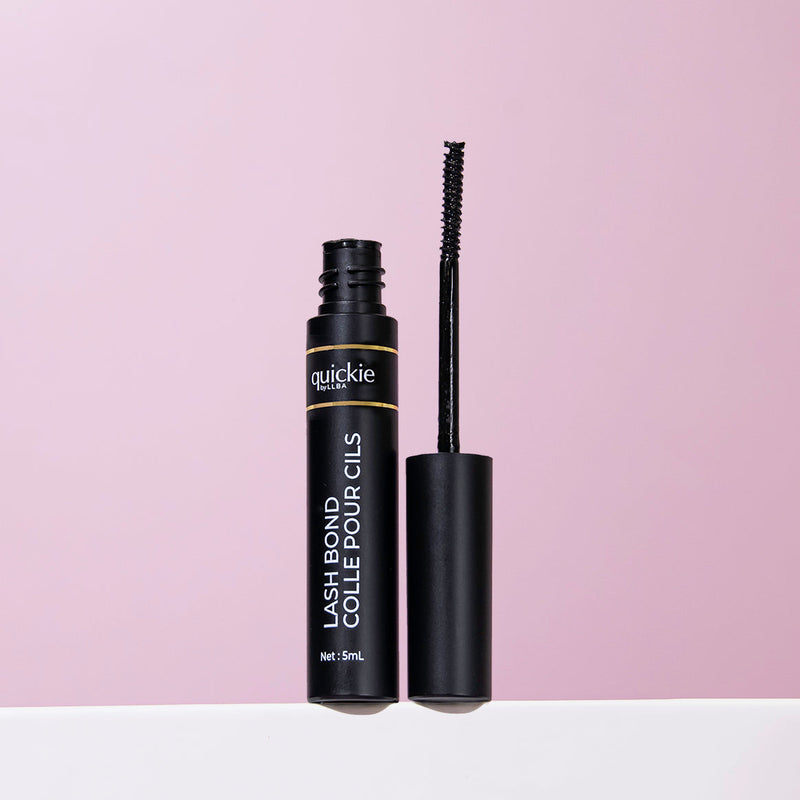 Quickie Lash Bond in Black, 5mL, offers secure, long-lasting hold for eyelash applications with an easy-to-use applicator.