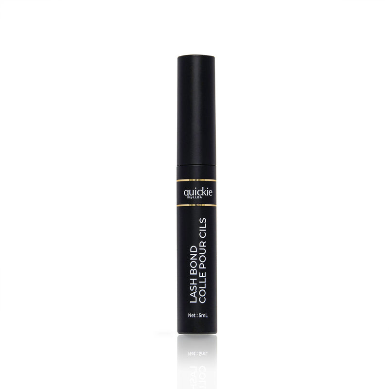 Quickie Lash Bond in Black, 5mL, delivers reliable, long-lasting hold for lash extensions with a sleek and precise applicator.