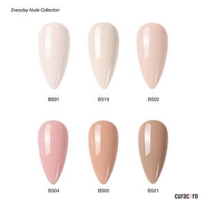 Everyday Nude - Solid Color Gel Nail Collection (6 Shades / 15ml Each)