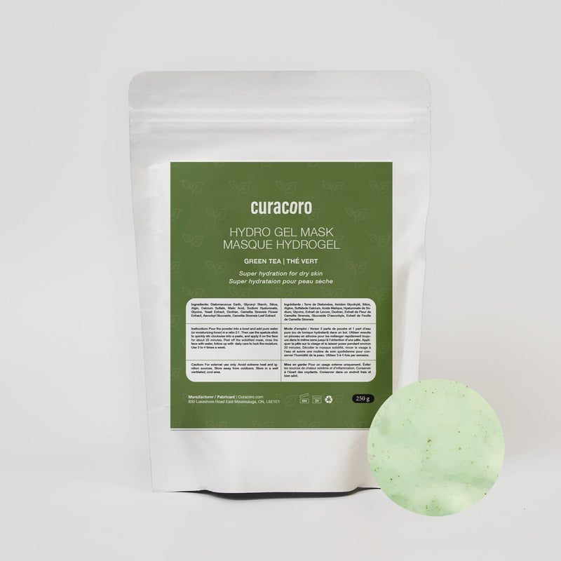 Mascarilla de gelatina hidratante, desintoxicante, relajante y de limpieza profunda para tratamientos faciales, 250 g, té verde 