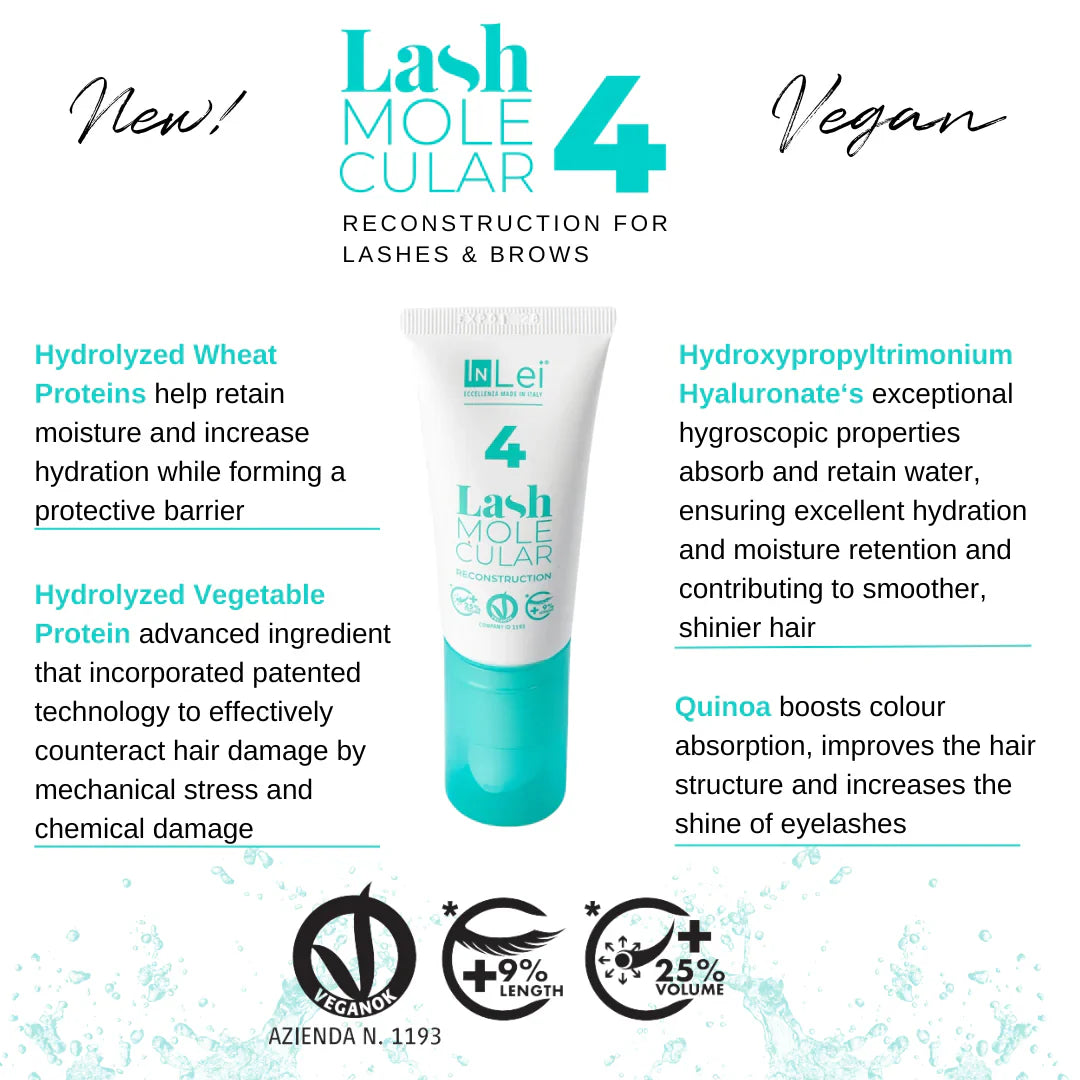InLei® Lash Molecular 4 | Reconstruction for Lashes & Brows | 9 Sachets