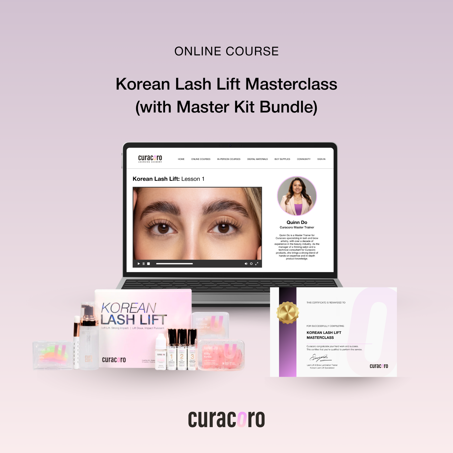 Korean Lash Lift Training | Online Certification | 3 methods (Korean/ Glueless/ Hybrid)
