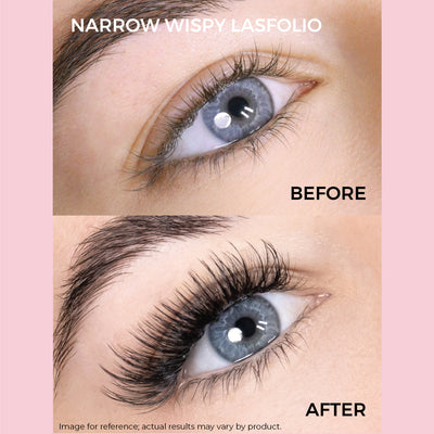 Image of Lashfolio Wispy Spike on a model's lashes.