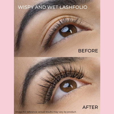 Image of Lashfolio Wispy Spike on model's lashes.