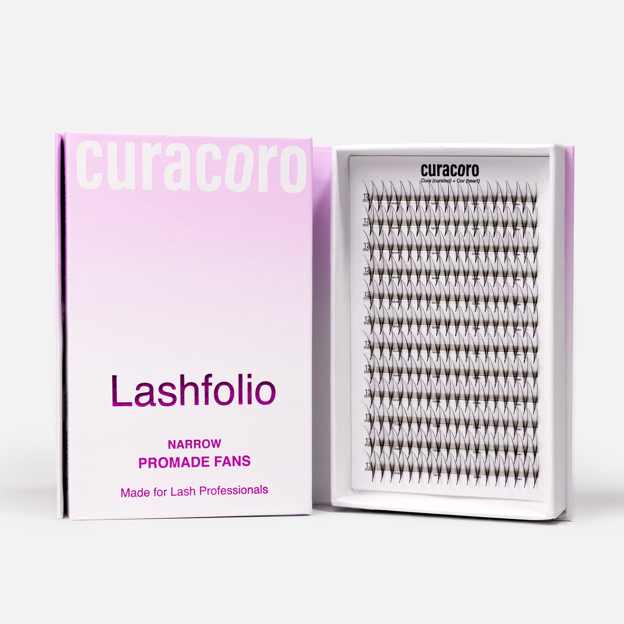 Pestañas postizas LashFolio Promade con doble punta, 7D, 0,05 
