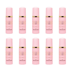 Ten Lash Foam Cleanser bottles arranged in a grid pattern over a white background.