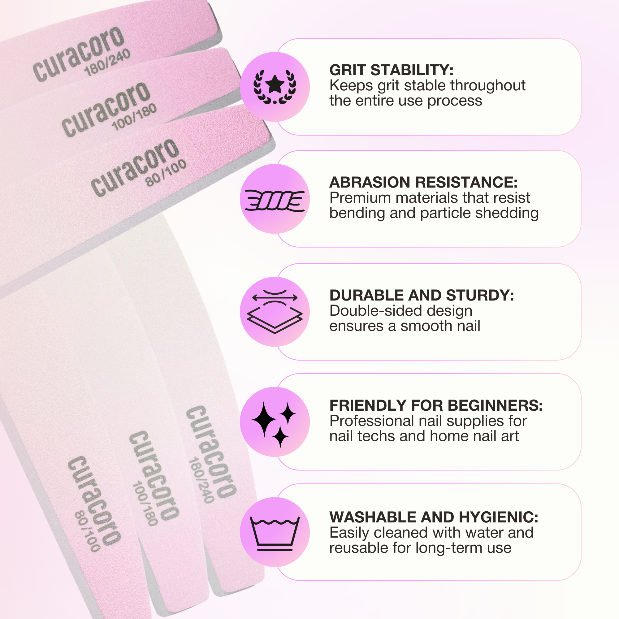 Dual-Sided Nail Files - Professional Quality | 10-Pack