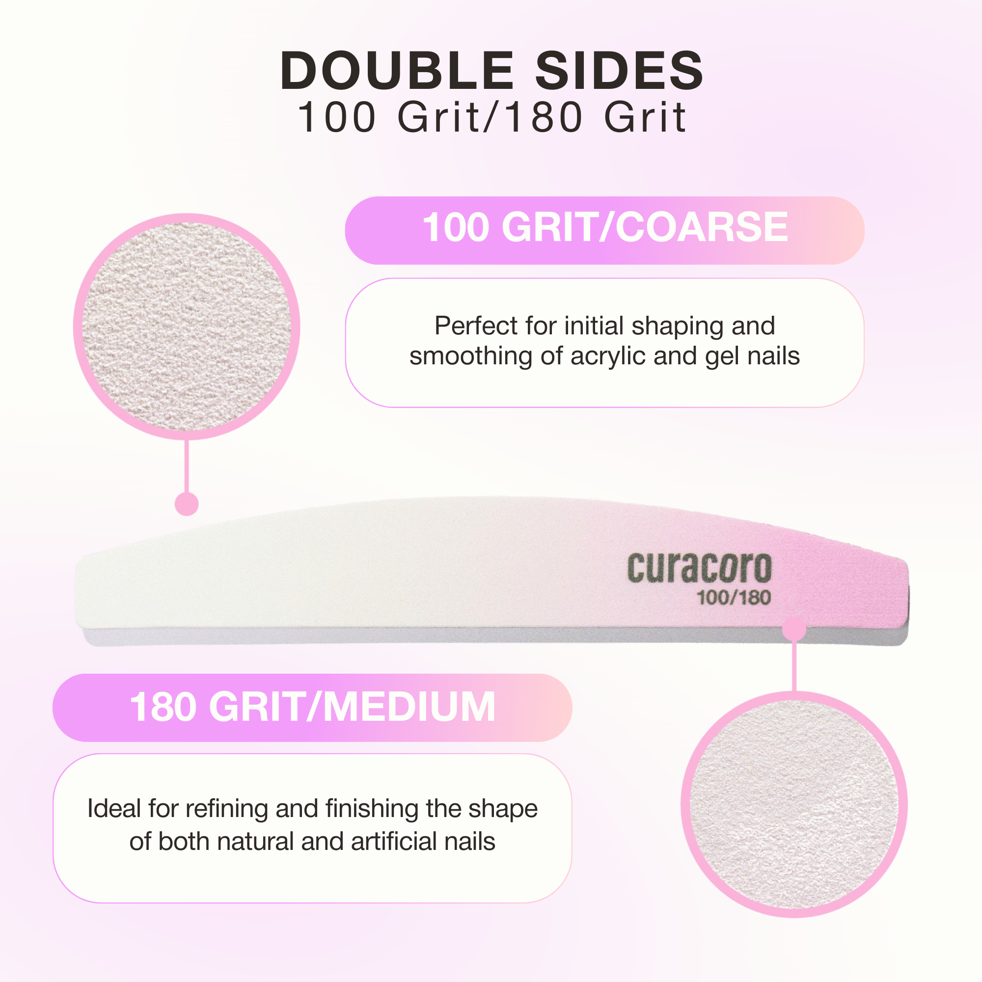 Dual-Sided Nail Files - Professional Quality | 10-Pack