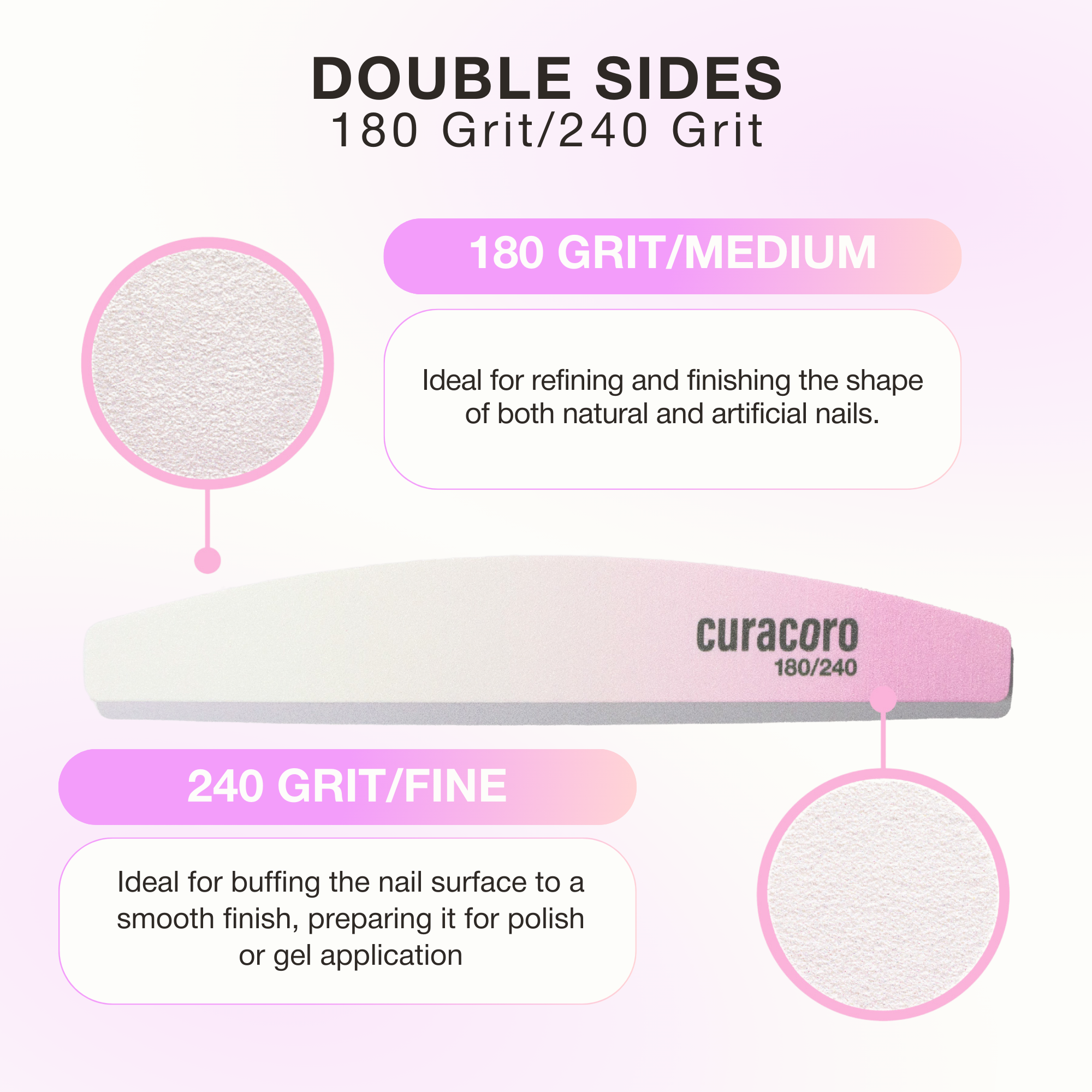 Dual-Sided Nail Files - Professional Quality | 10-Pack