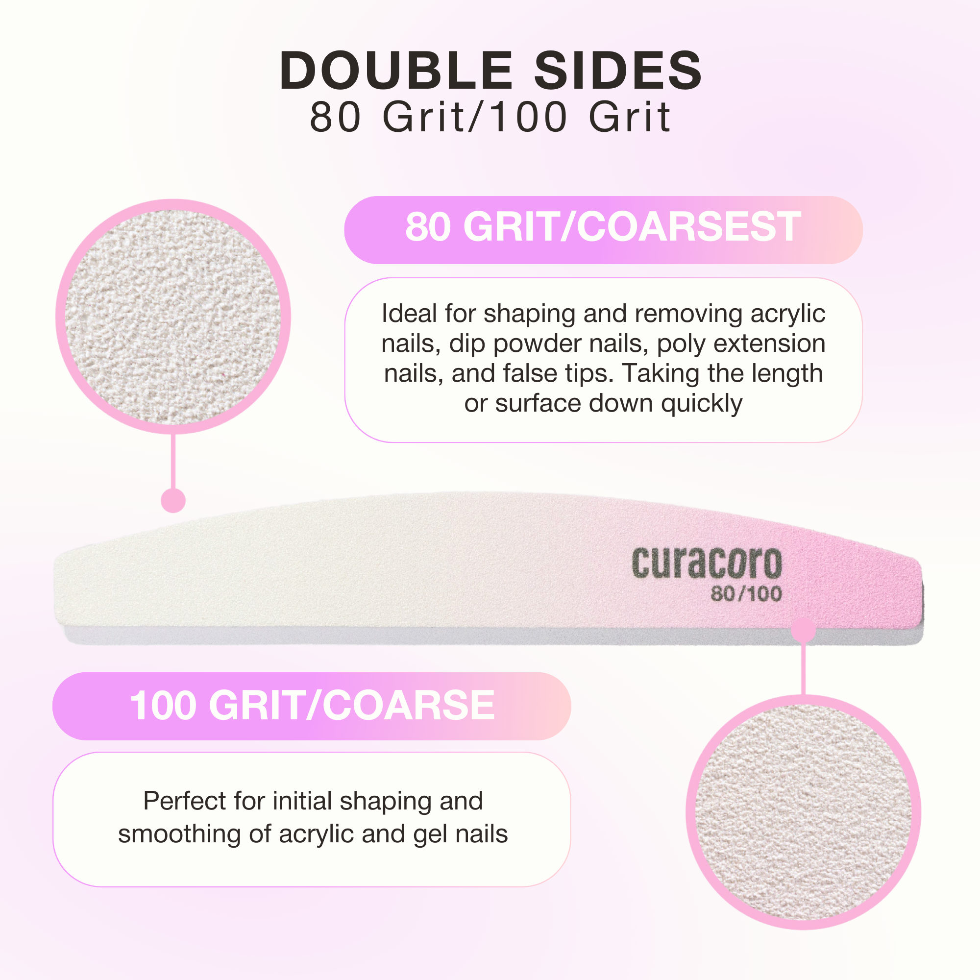 Dual-Sided Nail Files - Professional Quality | 10-Pack