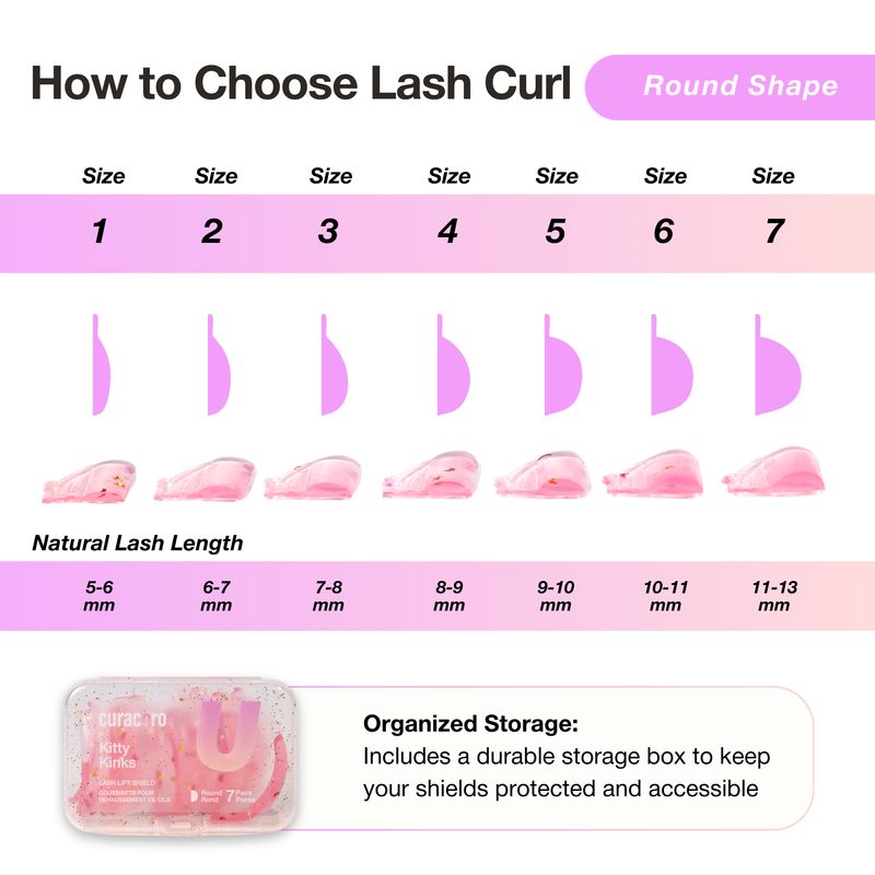 How to choose lash curl round shape sizes