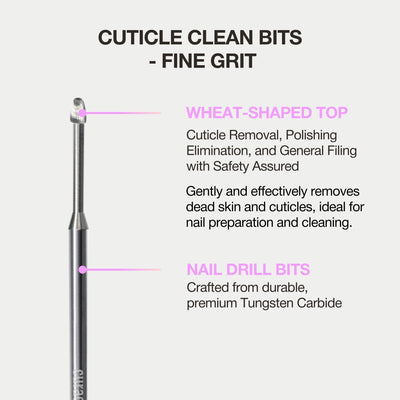 Cuticle Nail Drill Bit - Diamond Bit - 2.1mm - (Flame Shape) - Coarse