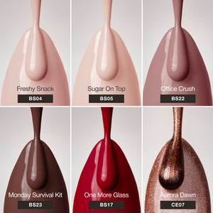 Cozy Nude Beige - Solid and Cat Eye Color Gel Nail Collection (6 Shades / 15ml Each)