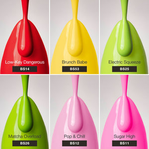 Neon Pop - Solid Gel Nail Collection (6 Shades / 15ml Each)