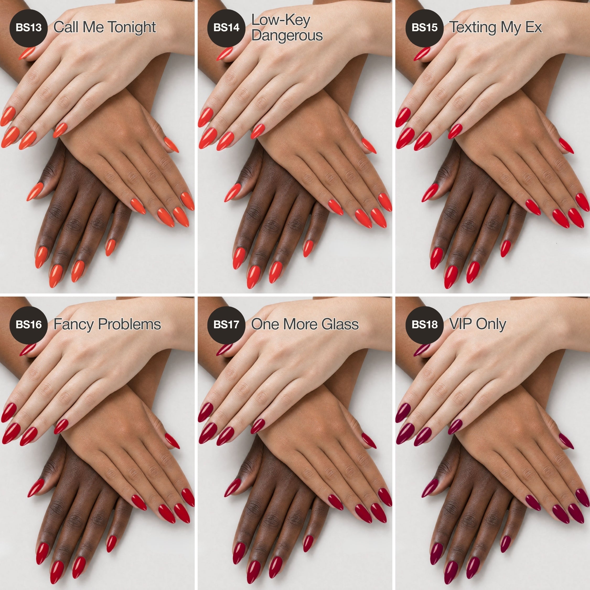 Scarlet Lady Collection - Solid Gel Nail Collection (6 Shades / 15ml Each)