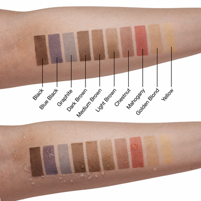 Noemi Hybrid Brow & Lash Dye Colors On Skin