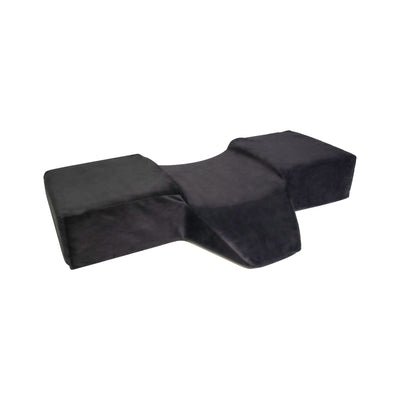 Black Memory Foam Pillow in front of a white background.