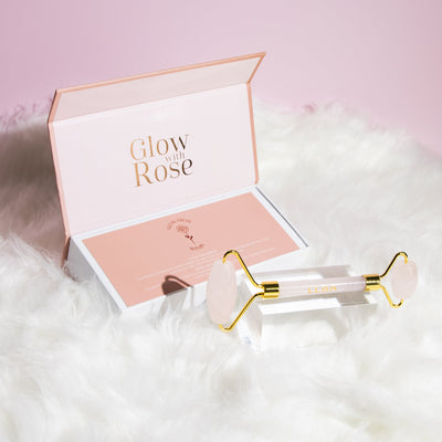 Glow with rose - Rose quartz facial roller