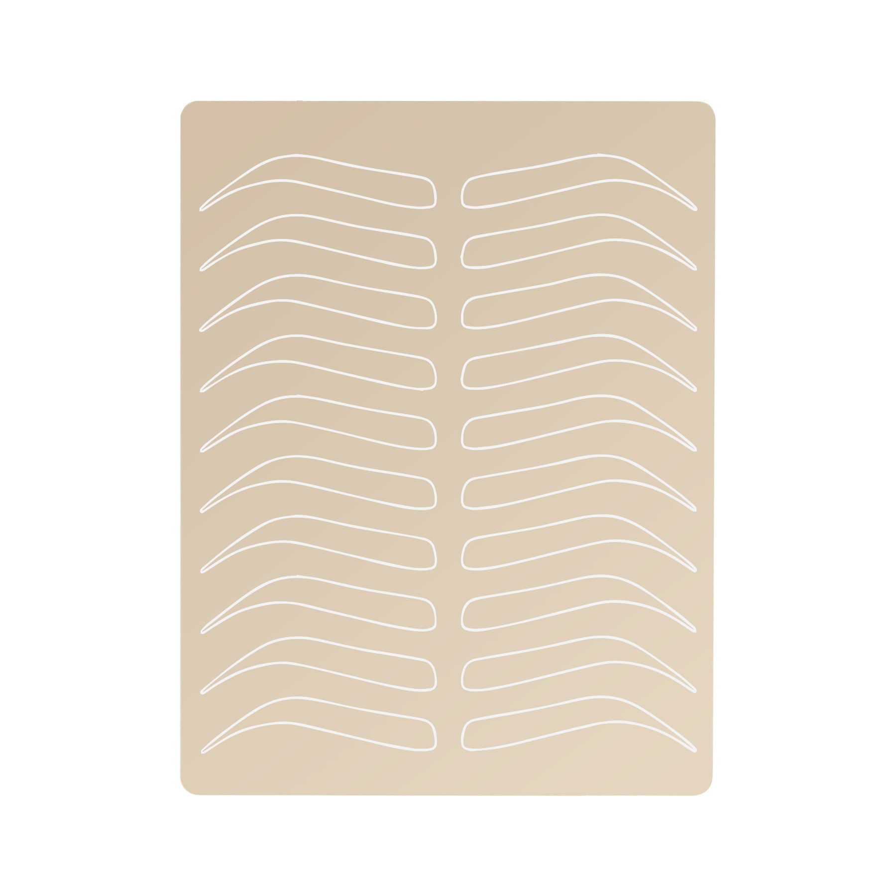 Silicon Practice mat for Eyebrow Permanent Makeup in front of a white background.
