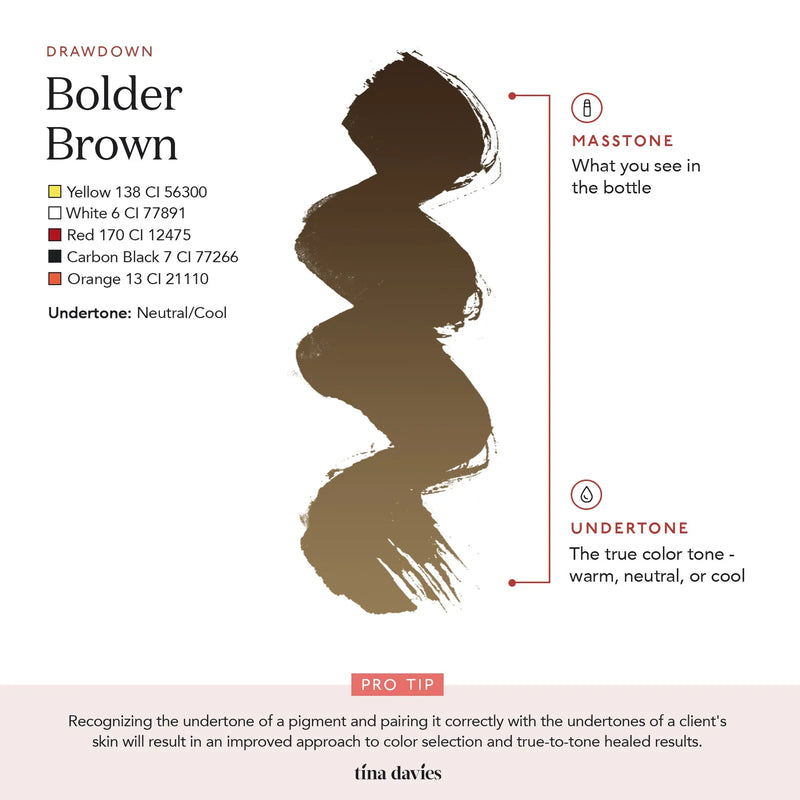 Drowdown Ink Curacoro - Tina Davies I ️ INK Brow Pigments Bolder Brown – CURACORO USA