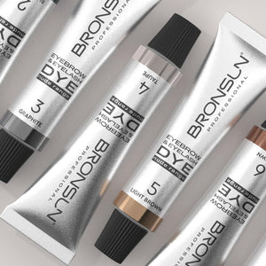 Eyebrow and Eyelash Cream Dye NUDE RANGE BRONSUN blue black 