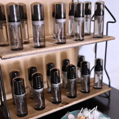 Bottles on-shelf display