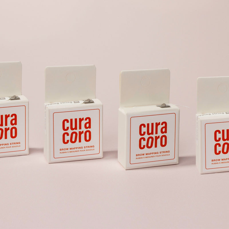 Curacoro Brow Mapping String Boxes Over White Background