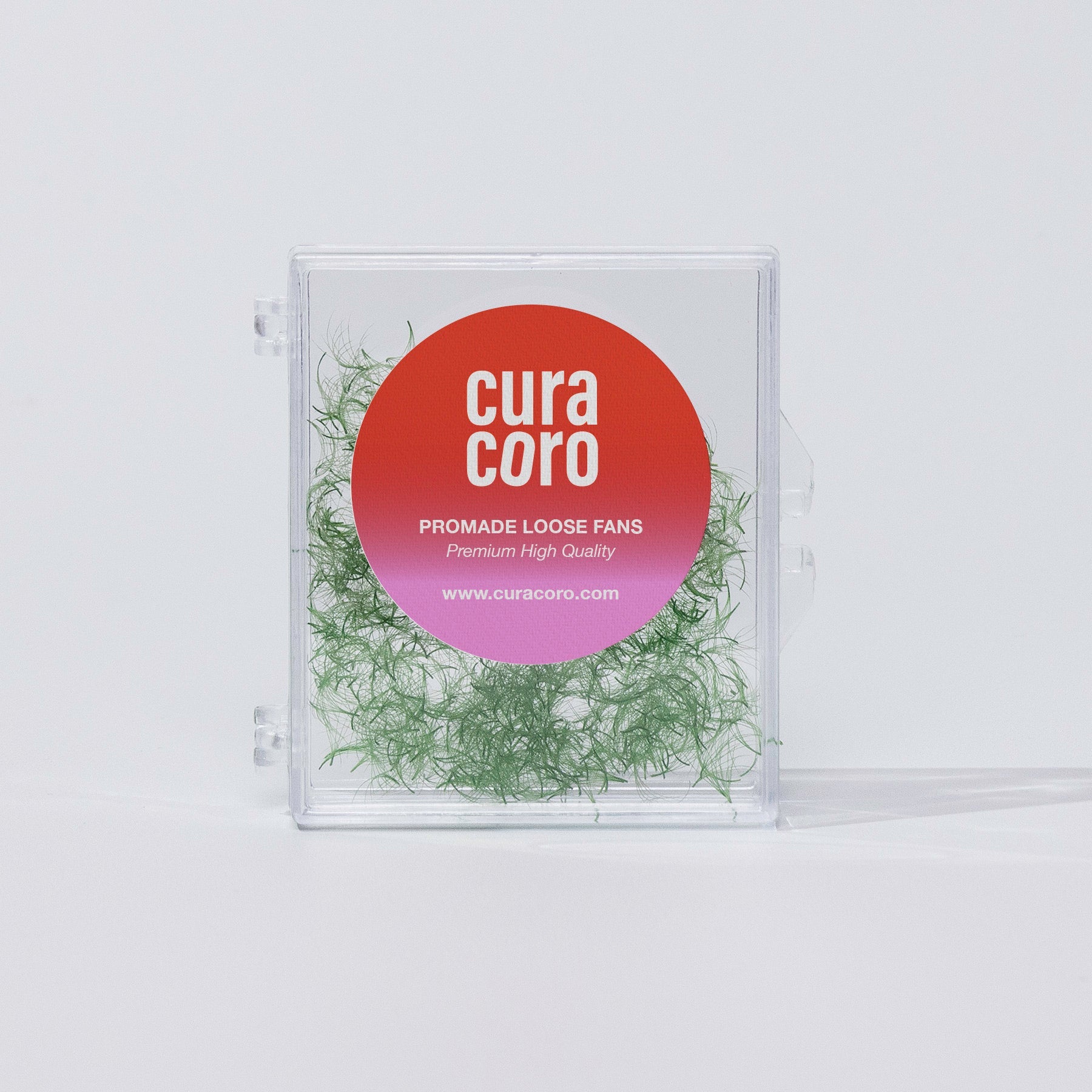 Green Promade fans loose 5D 0.07 Clear Case Over White Background