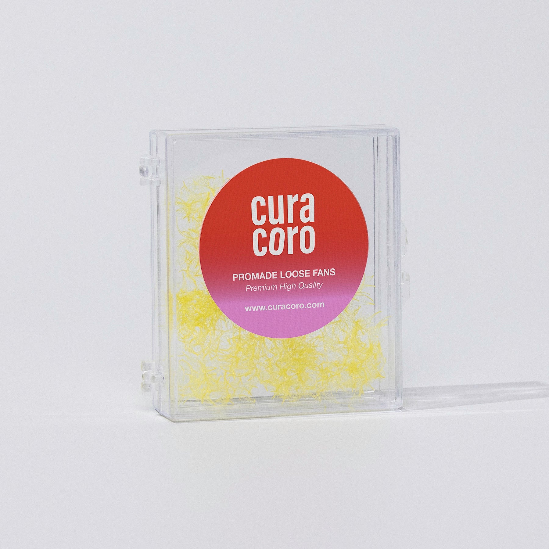 Yellow Promade fans loose 5D 0.07 Clear Case Over White Background