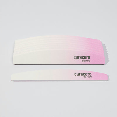 Dual-Sided Nail Files Over White Background