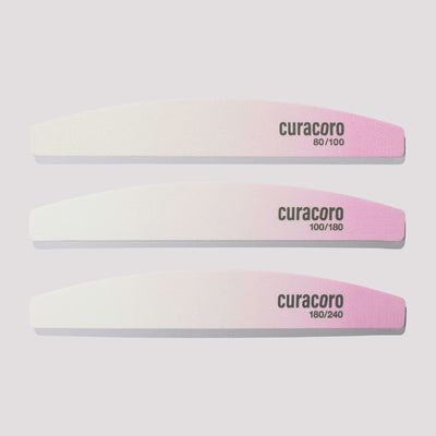 Dual-Sided Nail Files Over White Background