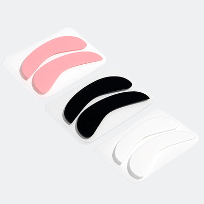 Reusable Silicone Under Eye Pads Style 1 in Pink, Black and White