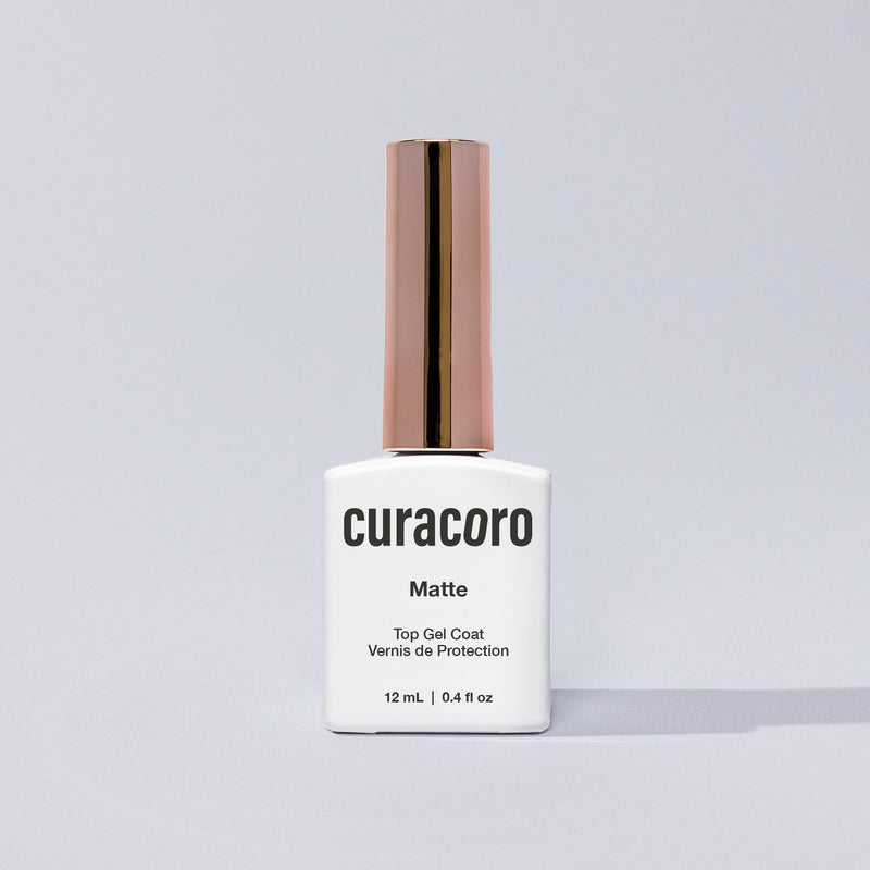 Curacoro Matte Top Gel Coat in front of a white background.