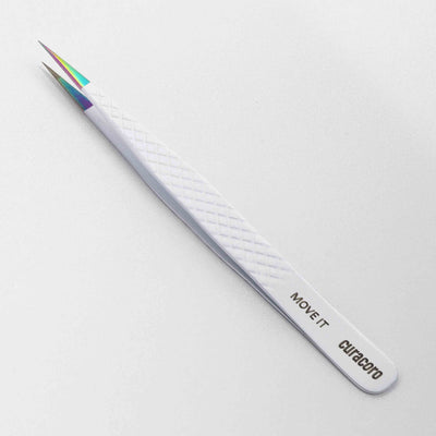 Curacoro Lash Extension Tweezer Daisy White style.