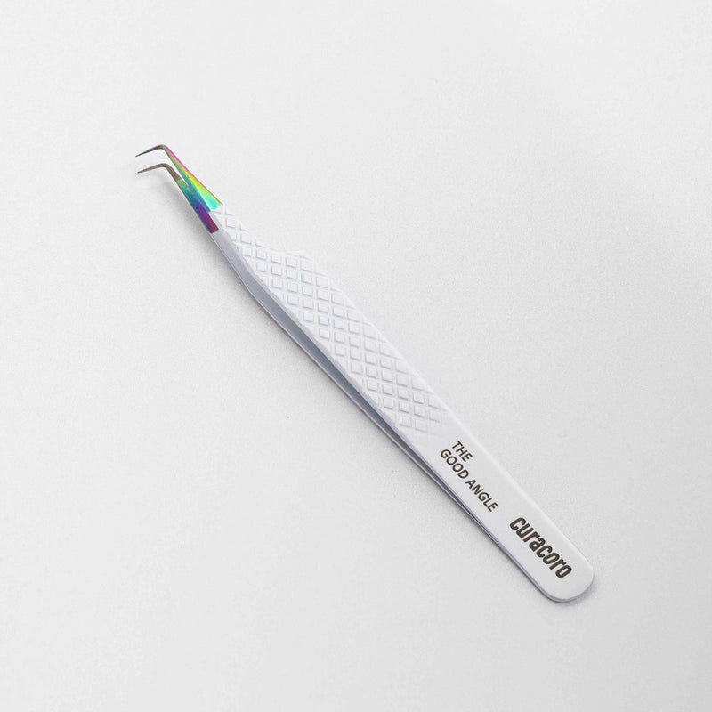 Curacoro Lash Extension Tweezer Daisy White style.