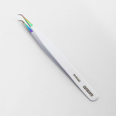 Curacoro Lash Extension Tweezer Daisy White style.