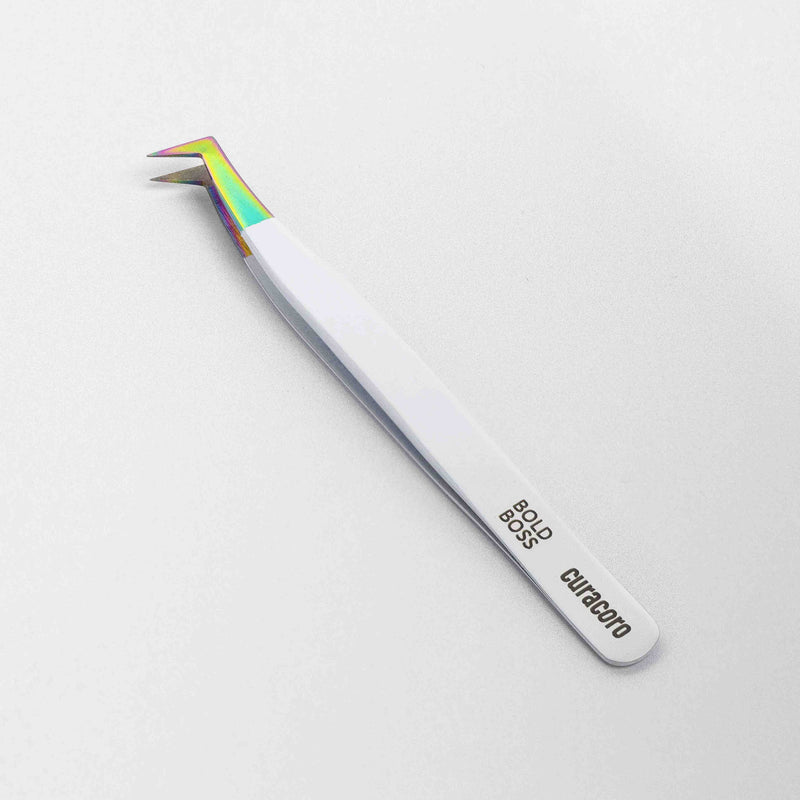 Curacoro Lash Extension Tweezer Daisy White style.