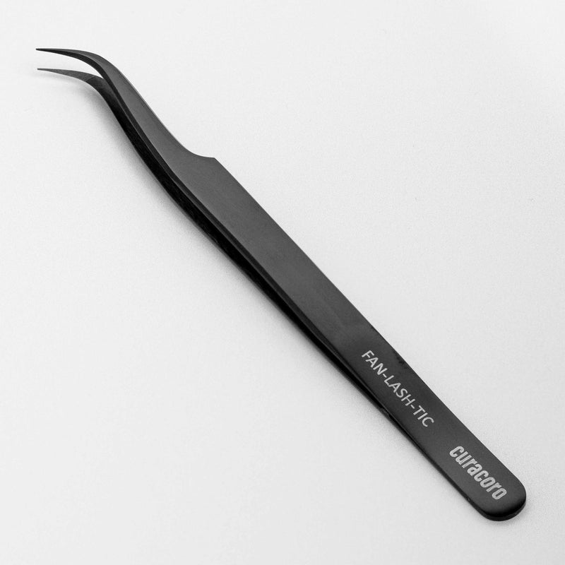 Curacoro Fan-Lash-Tic Tweezers Onyx style.