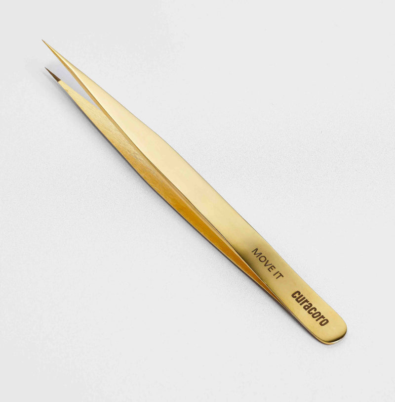 Curacoro Lash Extension Tweezer Gold style.