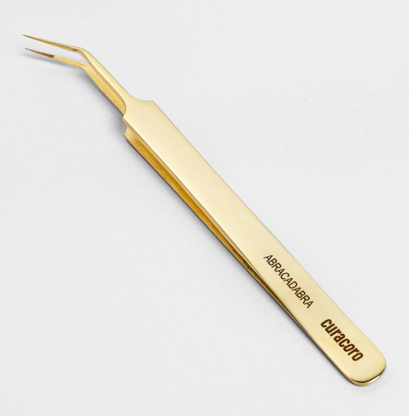 Curacoro Lash Extension Tweezer Gold style.