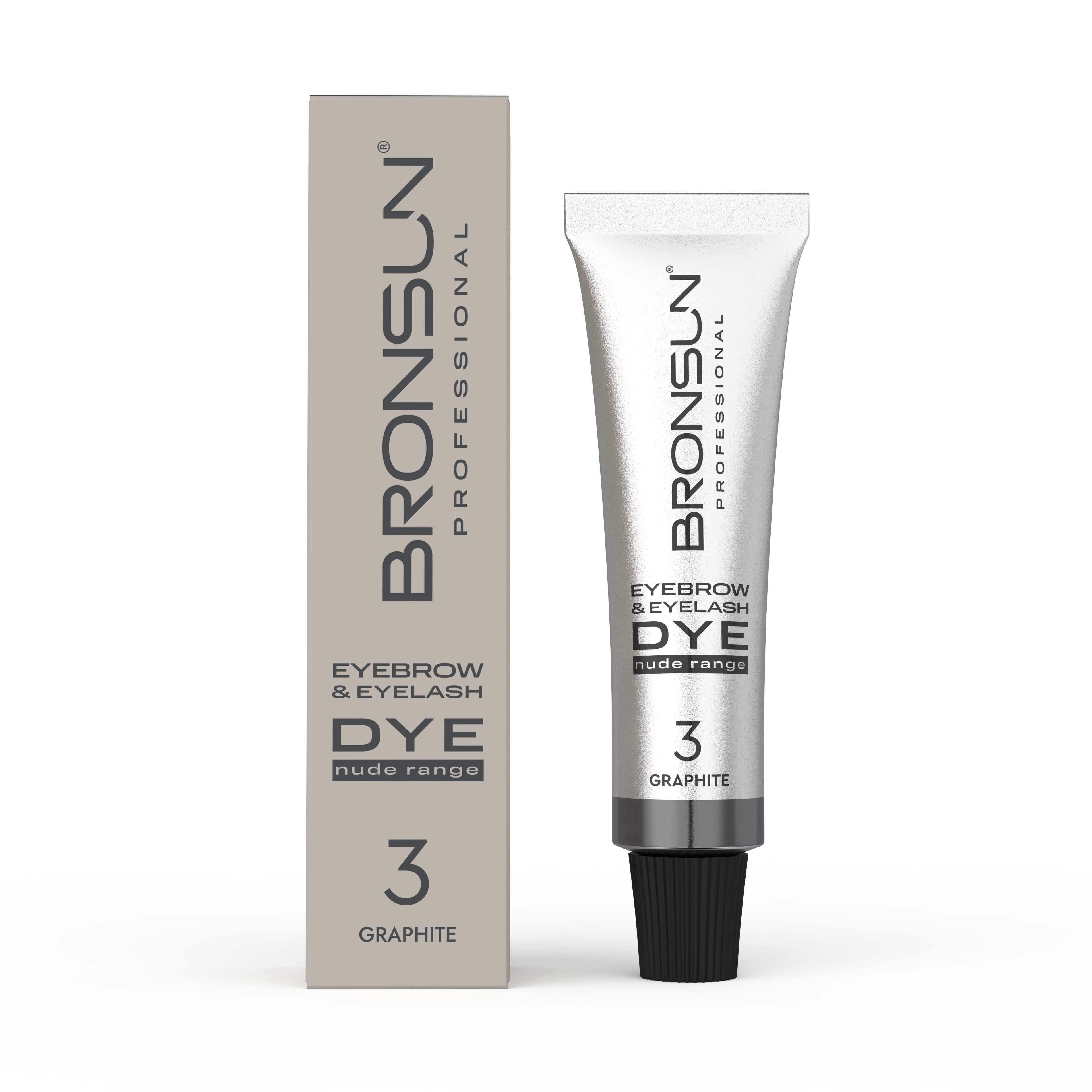 Eyebrow and Eyelash Cream Dye NUDE RANGE BRONSUN graphite 