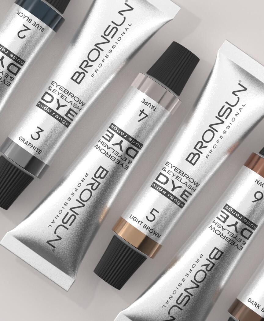 Eyebrow and Eyelash Cream Dye NUDE RANGE BRONSUN graphite 