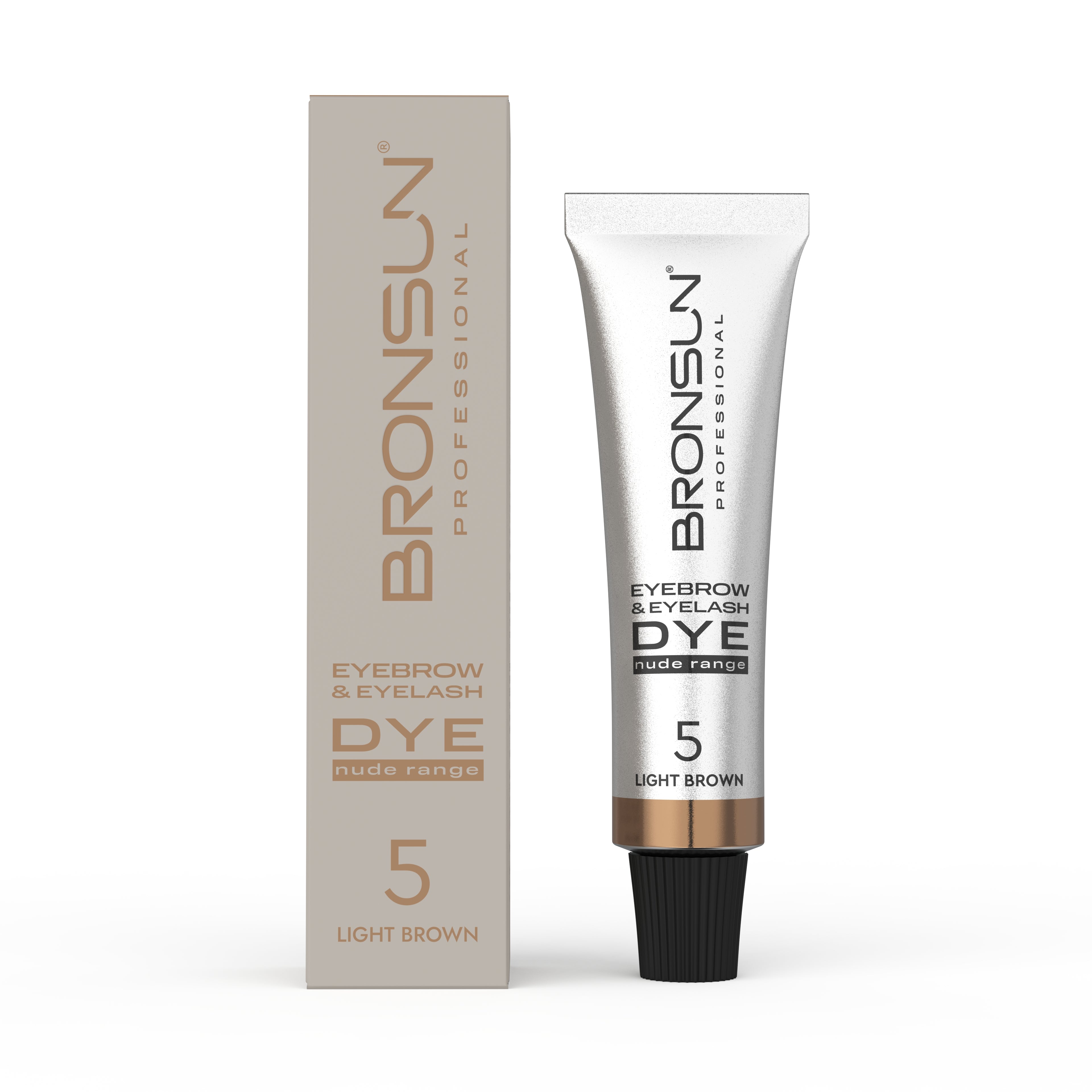 Eyebrow and Eyelash Cream Dye NUDE RANGE BRONSUN light brown 