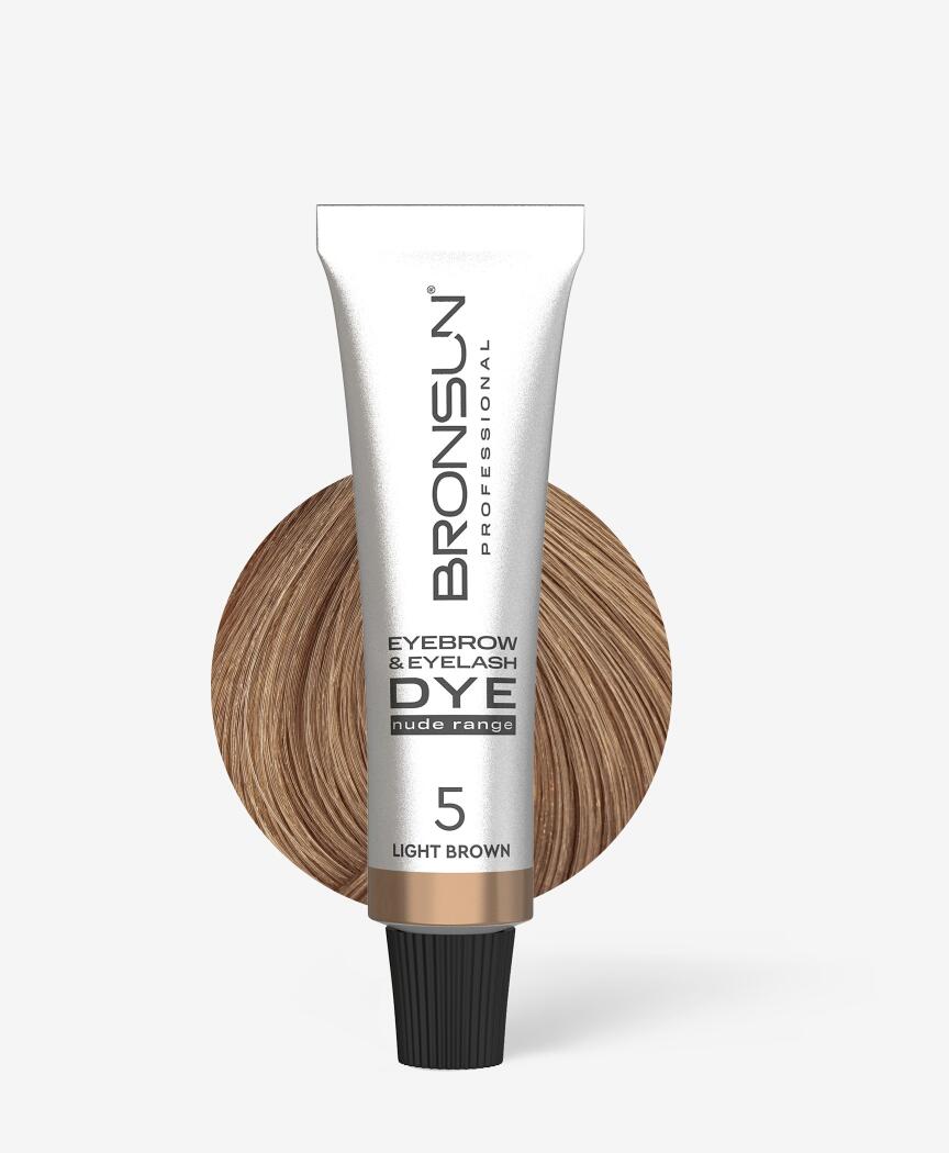 Eyebrow and Eyelash Cream Dye NUDE RANGE BRONSUN light brown 