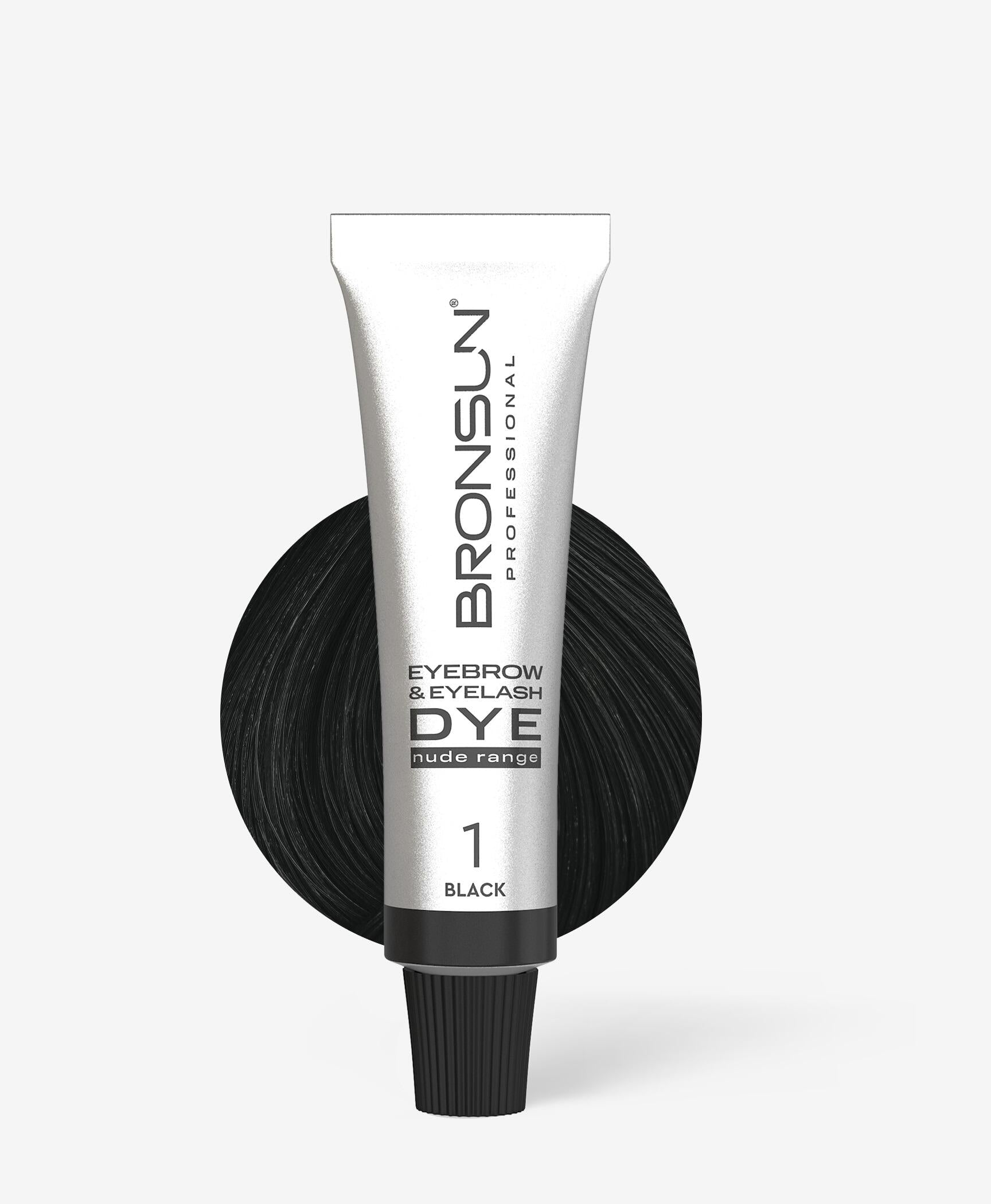 Eyebrow and Eyelash Cream Dye NUDE RANGE BRONSUN black 