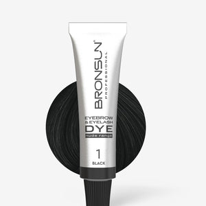 Eyebrow and Eyelash Cream Dye NUDE RANGE BRONSUN black 