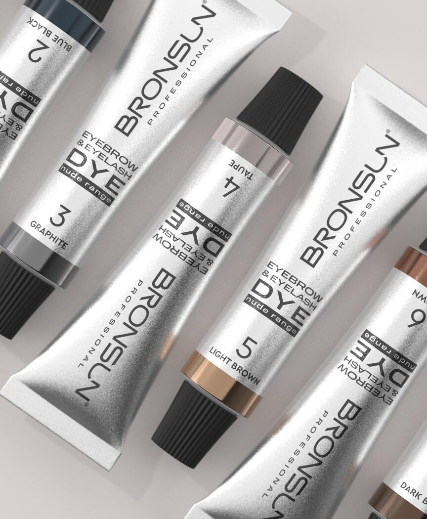 Eyebrow and Eyelash Cream Dye NUDE RANGE BRONSUN taupe 